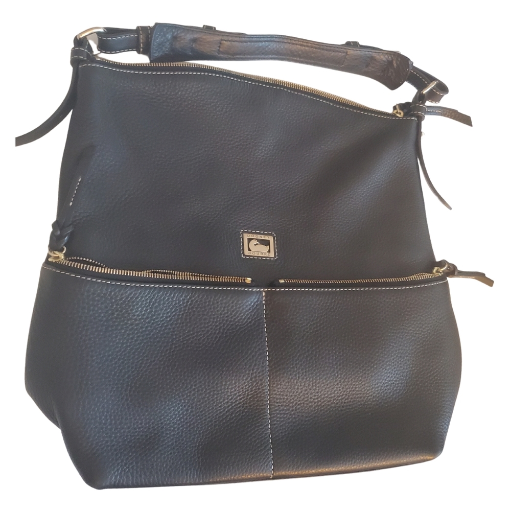 Dooney & Bourke Black Leather Hobo Satchel Style Purse